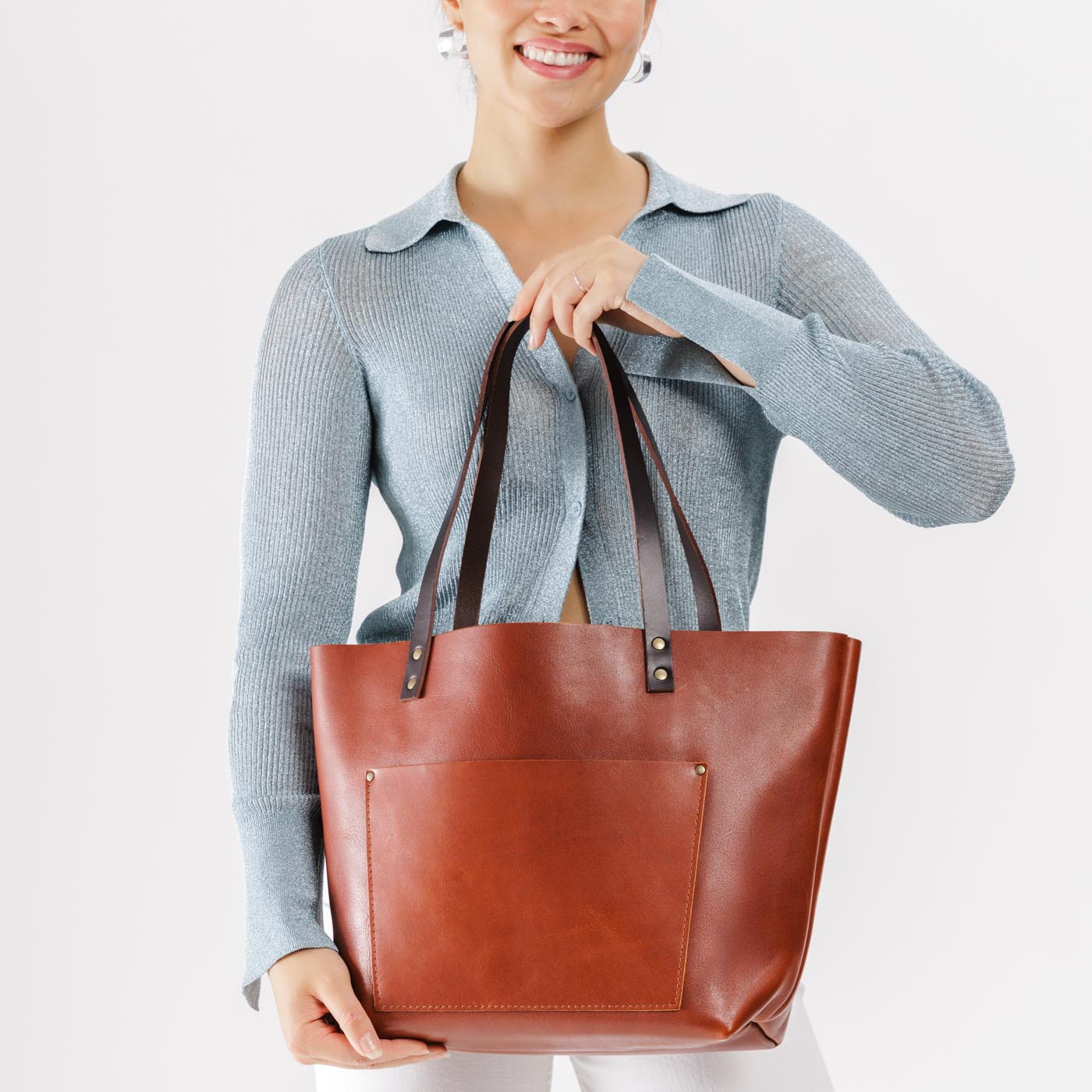 Leather Tote Bag - Image 81