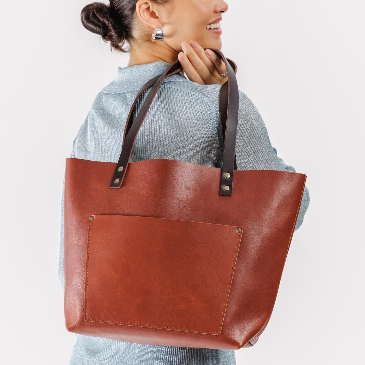 Leather Tote Bag - Image 82