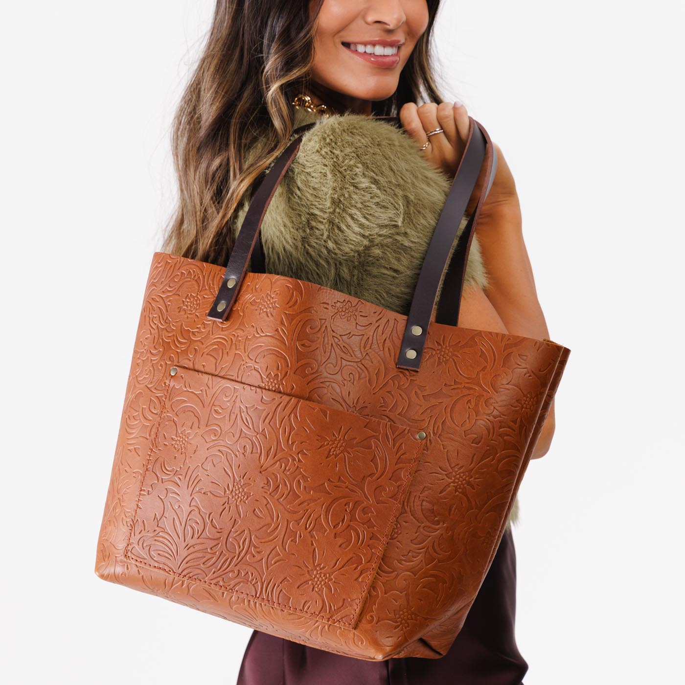 Leather Tote Bag - Image 78