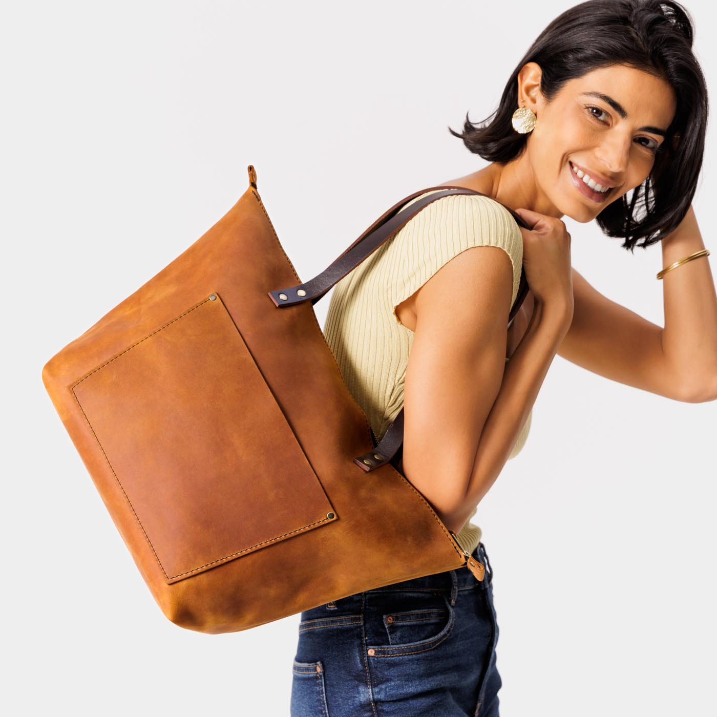 'Almost Perfect' Leather Tote Bag - Image 207