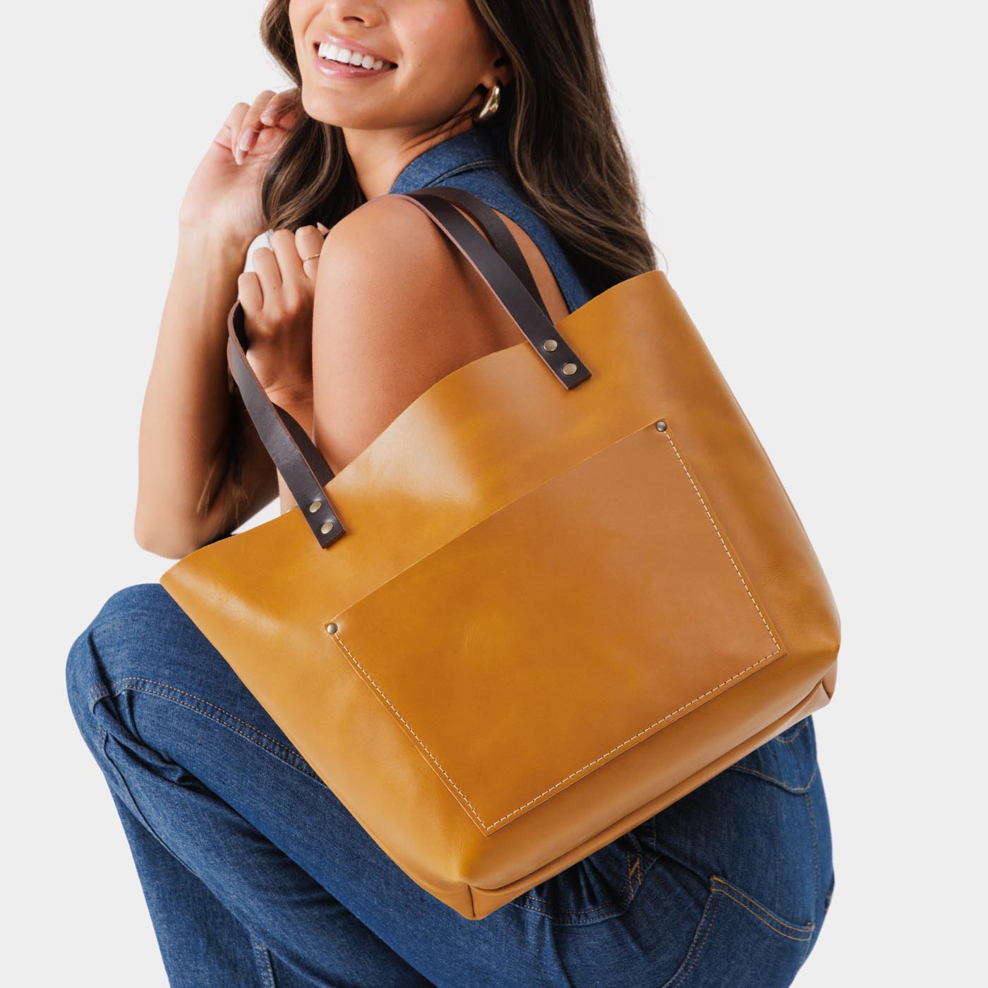 Leather Tote Bag - Image 93