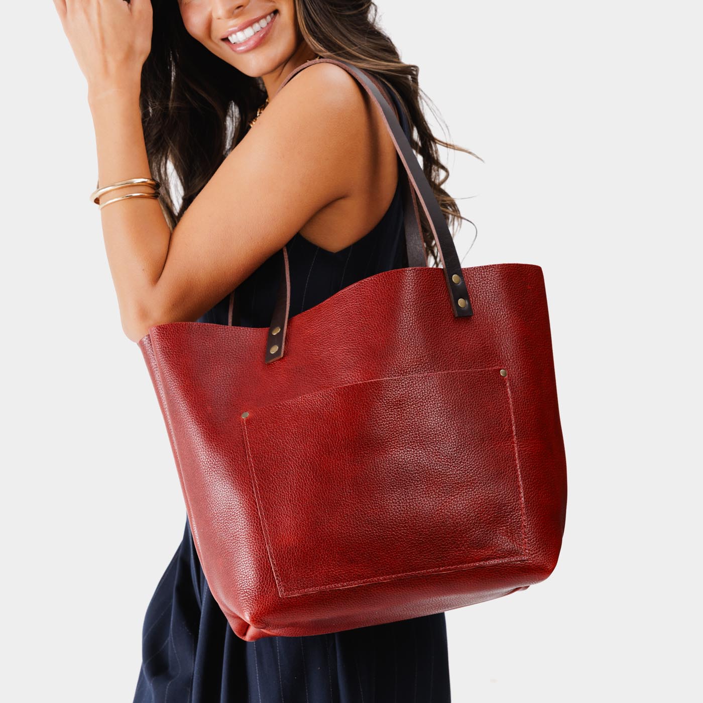 Leather Tote Bag - Image 86
