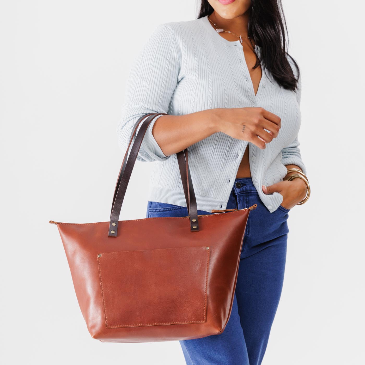 Leather Tote Bag - Image 184