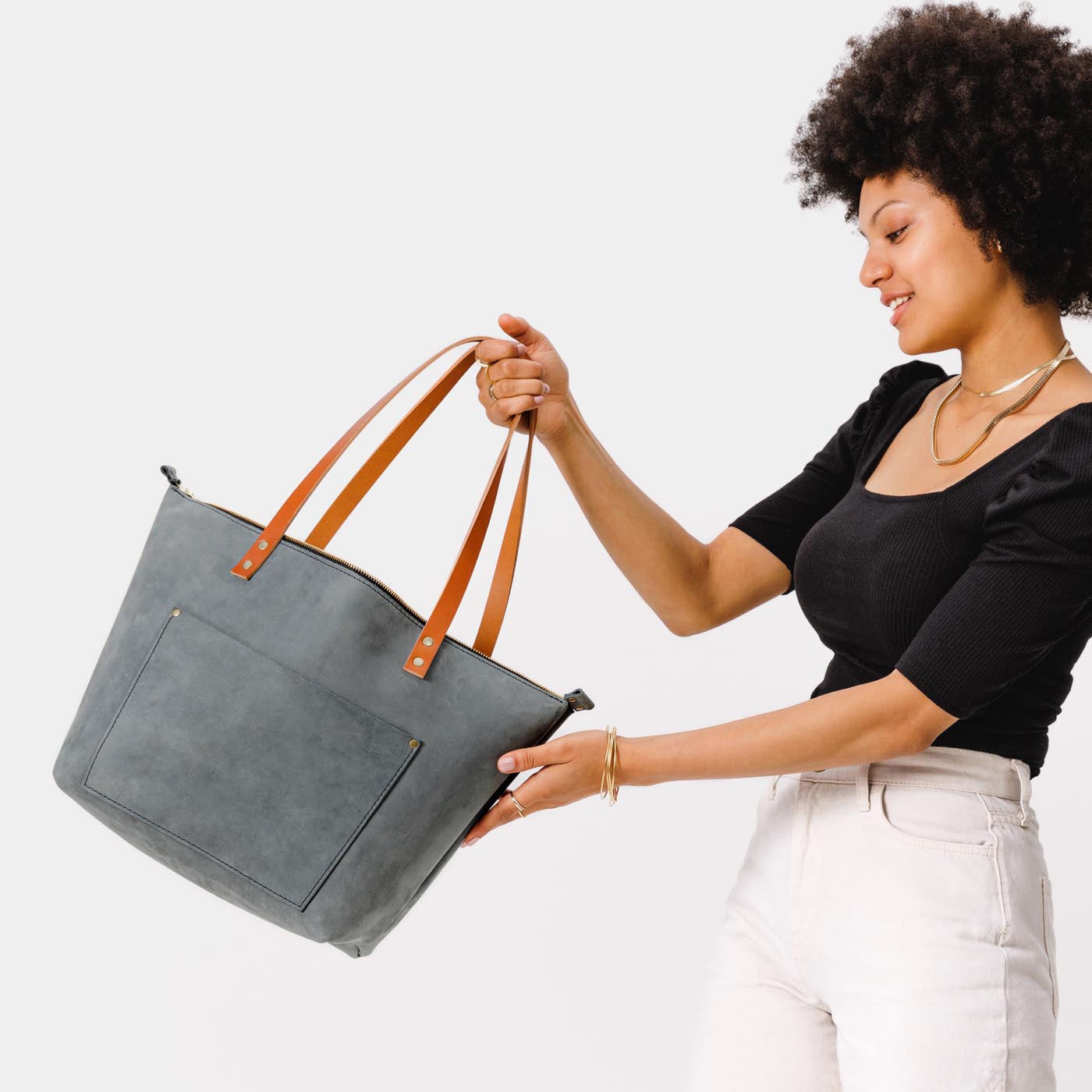 'Almost Perfect' Leather Tote Bag - Image 183