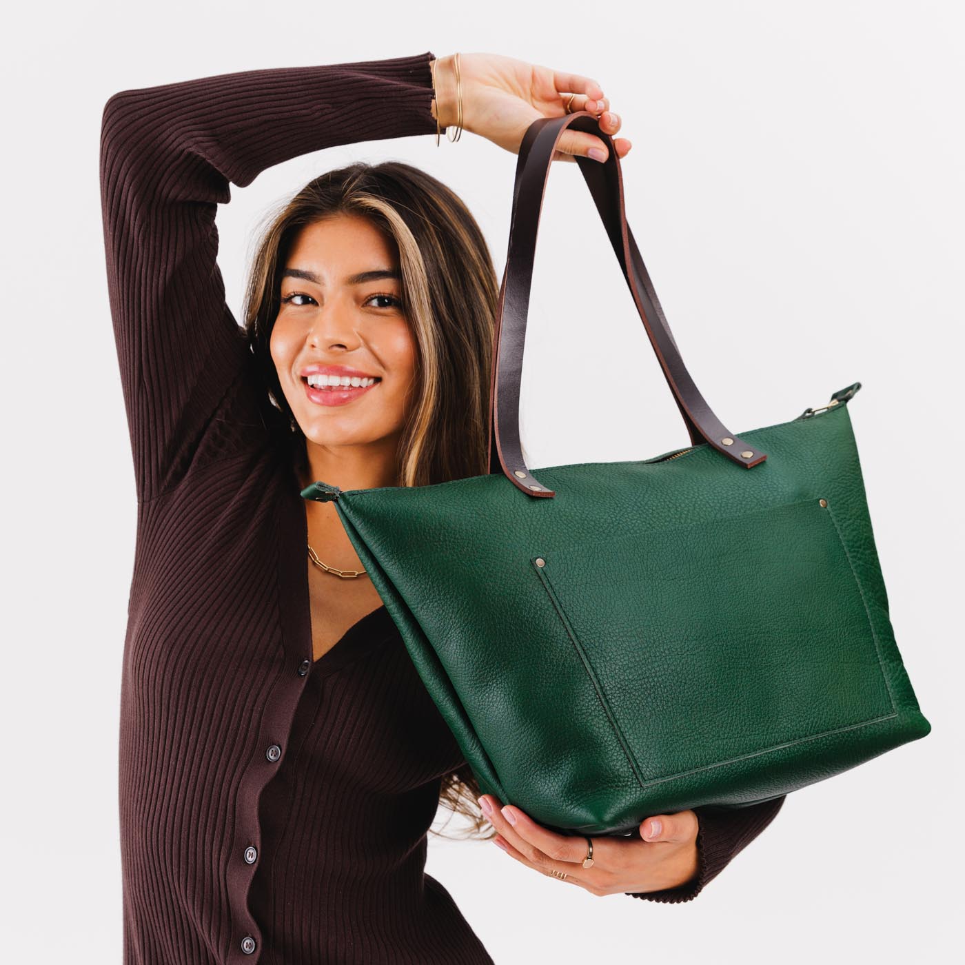 Leather Tote Bag - Image 187