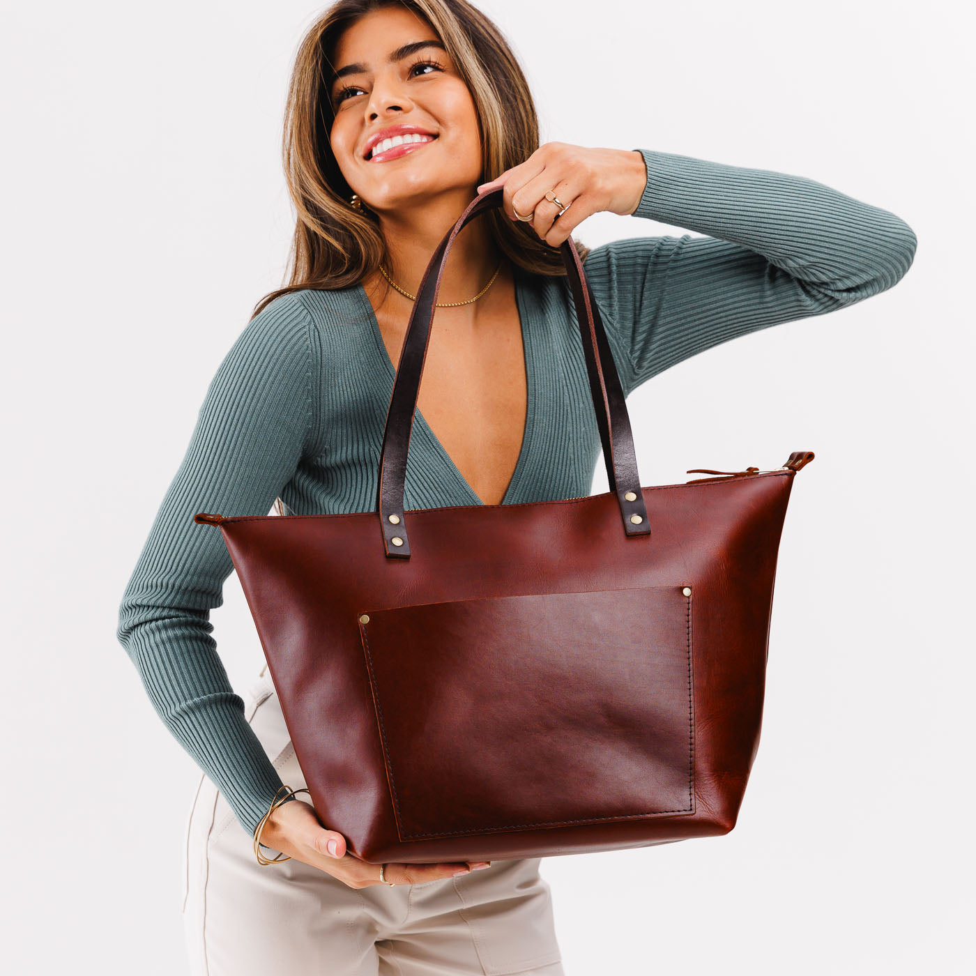 'Almost Perfect' Leather Tote Bag - Image 177